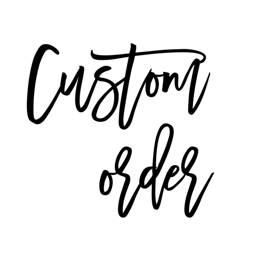 a black and white photo with the words custom order