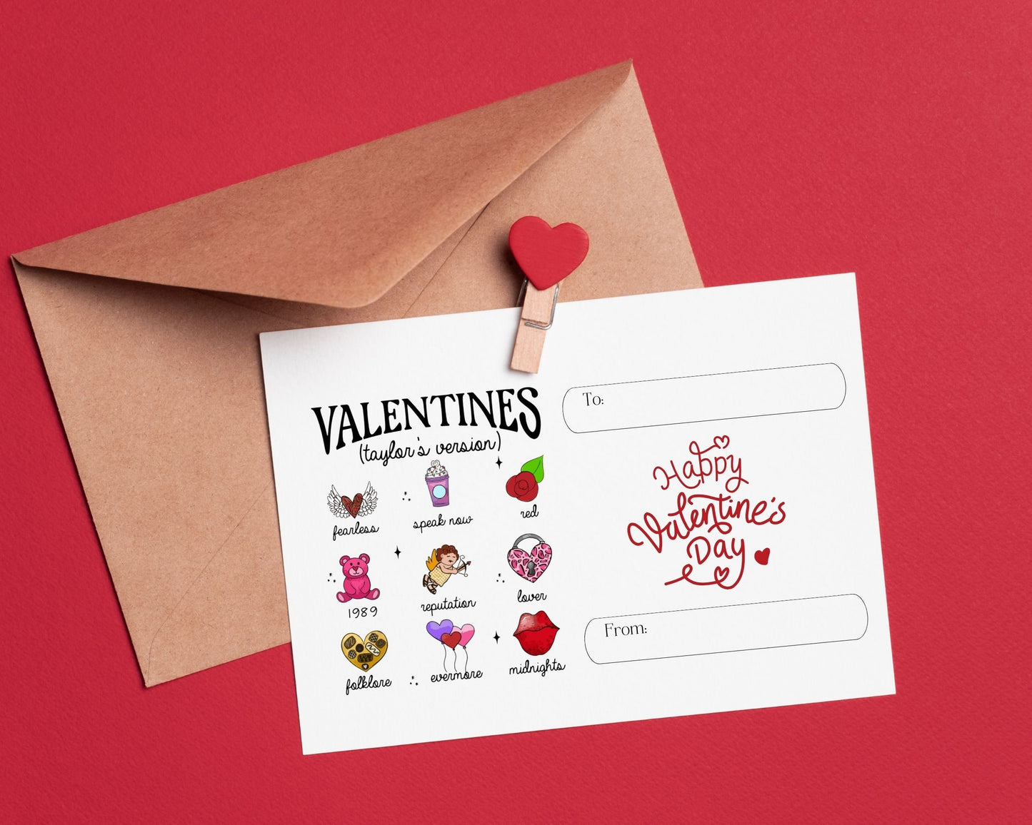 Taylor Swiftie Valentines day cards - printable