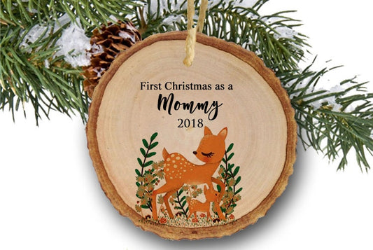 First Christmas as Mommy Ornament, New Parent Ornament, Family Ornament, Deer Ornament, Deer Family Ornament, New Parents Gift