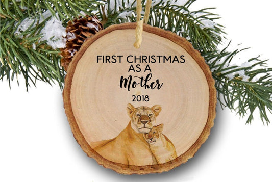 First Christmas as a Mommy Personalized Christmas Ornament Keepsake New Mother Gift New Mother Ornament Mom and Baby tiger Ornament Keepsake