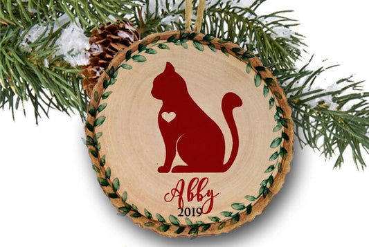 Cat Ornament, Cat Name Ornament, Cat Christmas Ornament, Gifts for Cat Lovers, Christmas Cat Ornament, Pet Ornament