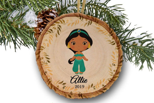 Jasmine Christmas Ornament, Jasmine Ornament, Disney Princess, Disney ornament, kids ornament, Custom ornament, Personalized gift, Aladdin