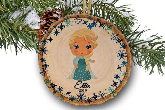 Frozen Christmas Ornament, Elsa Ornament, Disney Princess, Disney ornament, kids ornament, Custom ornament, Personalized gift, wooden