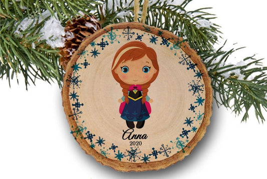 Frozen Christmas Ornament, Anna Ornament, Disney Princess, Disney ornament, kids ornament, Custom ornament, Personalized gift, wooden