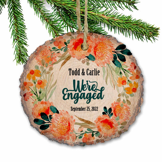 Personalized Engagement Ornament 2022, First Christmas Engaged, Future Mr. & Mrs. Gift, Just Engaged Couple Gift