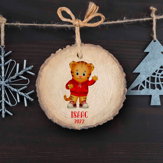Personalized Daniel Tiger Christmas ornament, Kids Christmas ornament, cartoon, Stocking stuffer