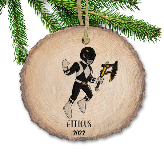 Personalized Christmas ornaments, Power Rangers, black, Name Ornament, Personalized Name Ornament
