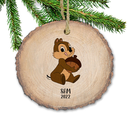 Chip Christmas Ornament, Chipmunk Ornament, kids ornament, Custom ornament, Personalized gift
