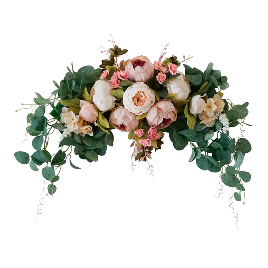 30-inch Romantic Peony & Eucalyptus Wedding Arch Bouquet