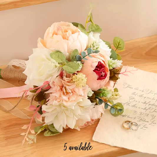 Romantic peony Bridal party bouquets