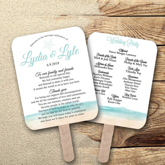 75 Beach Wedding fans for Becky Adelberg
