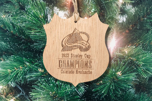 Colorado Avalanche 2022 Stanley cup champions Christmas Ornament, Sports ornament, Laser engraved